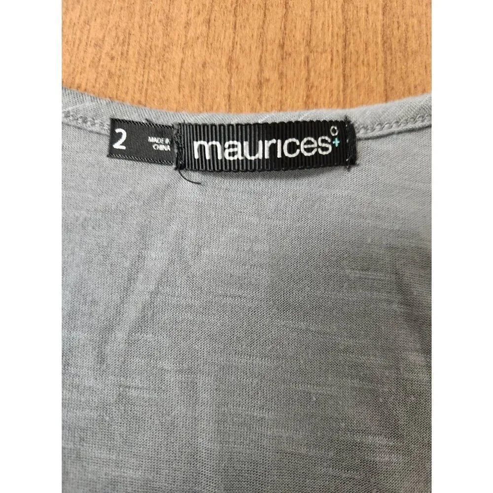 Maurices 2x Gray Ruffle tank - Picture 3 of 5